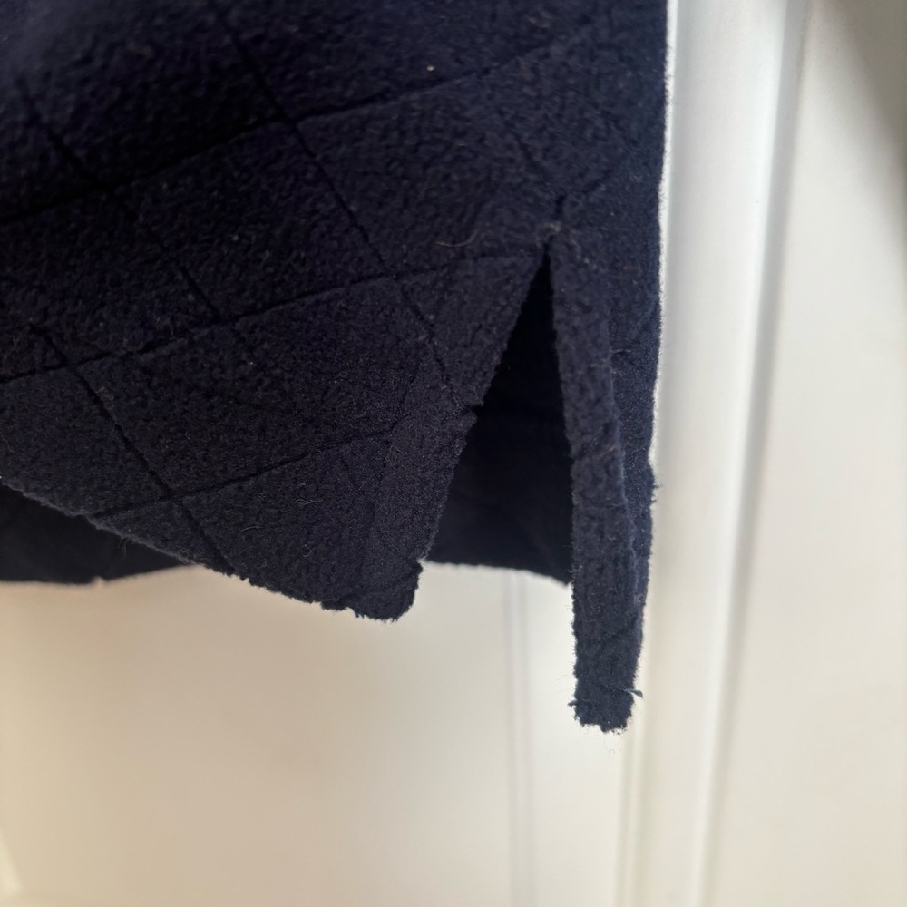 ❤️2/$15 or 3:$21❤️ Talbots Navy Blue Fleece/Quilted Zip-up Jacket, Size M - Picture 8 of 11